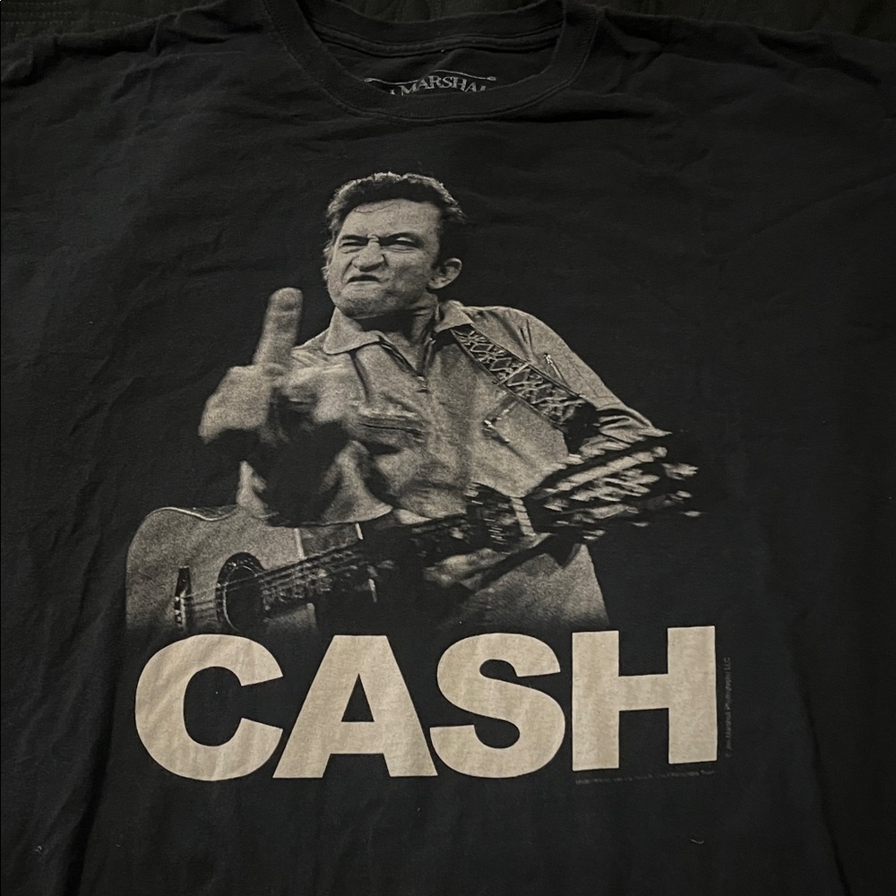 Johnny Cash Black Graphic T-Shirt